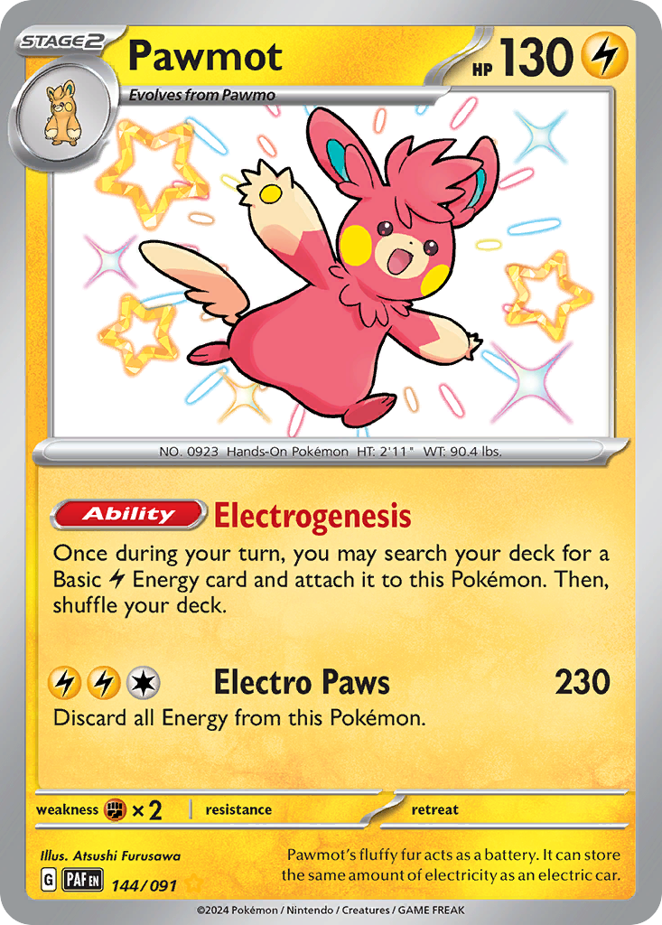 Paldean Fates Pawmot #144/91